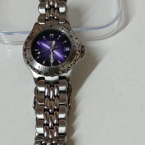 FOSSIL BLUE LADIES STAINLESS WATCH AM 3582